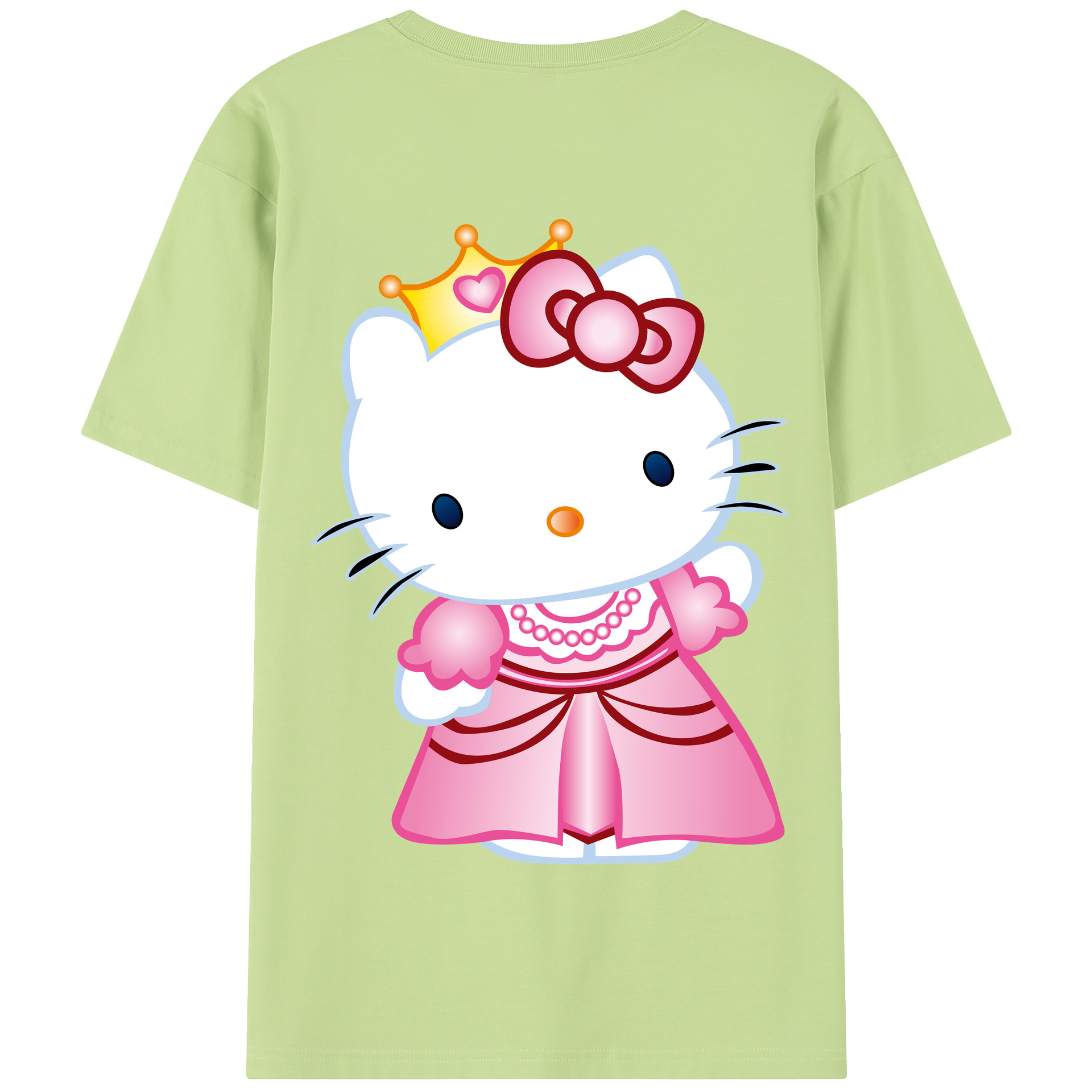（画像用） Hello Kitty ハローキティ 綿100％半袖Tシャツ（背面プリント）